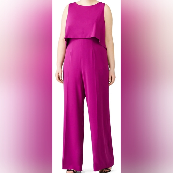 Jay Godfrey Purple Aria Popover Jumpsuit Size 16W - Picture 3 of 4